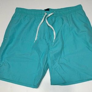 NEW Marina Yachting Mens Nylon Turquoise Swim Trunks Shorts NWOT XL Mesh Lining